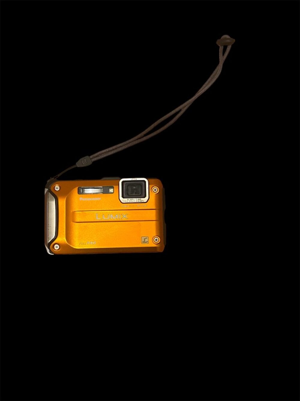 Orange Lumix Digital Camera With Strap